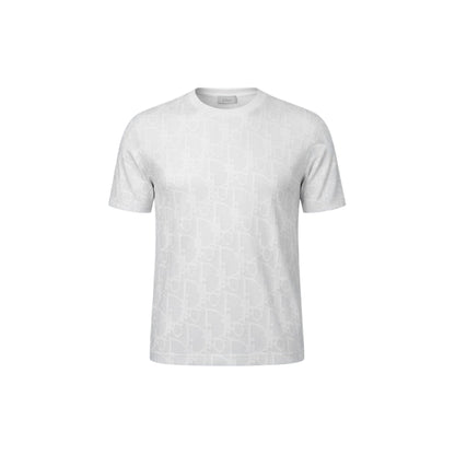 🤍 Dior All-Over Monogram Tee – Whiteout Luxury Elegance ✨