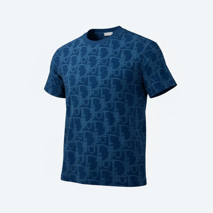 💎 Dior Oblique Monogram Tee – Navy Blue Elegance 🔵✨
