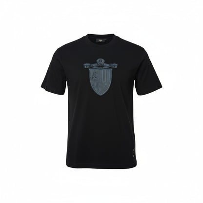 🖤 Fendi Roma Italy Crest Tee – Black on Black Heritage Shield 👑🇮🇹