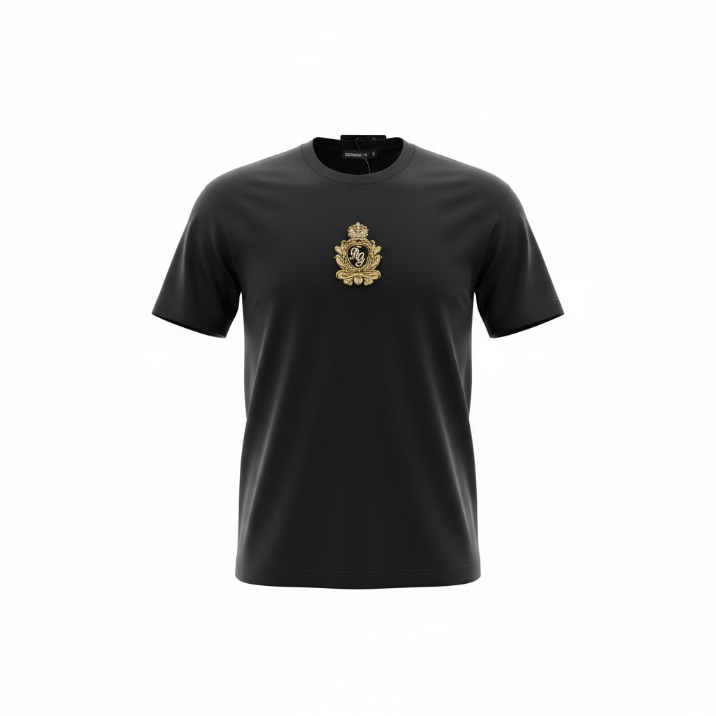 🖤 Dolce & Gabbana Black Crest T-Shirt 👑 – Royal Heritage Meets Street Style
