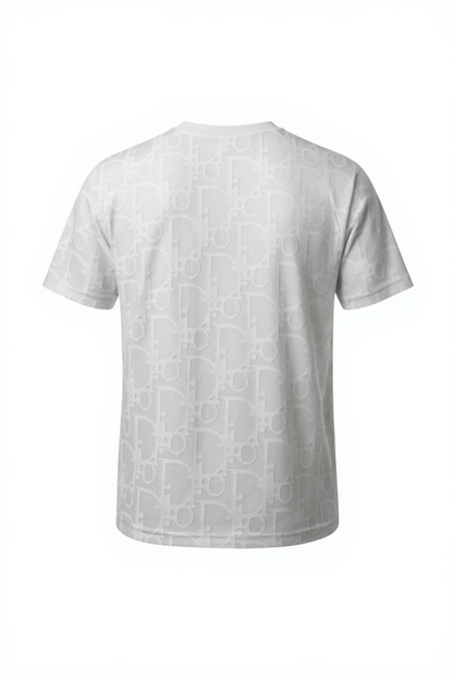 🤍 Dior All-Over Monogram Tee – Whiteout Luxury Elegance ✨