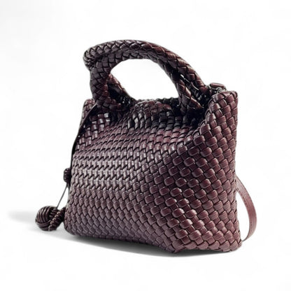 Bottega Veneta BurgundyWoven Tote & Pouch Set 🍷✨ | Luxury Intrecciato Leather Bag