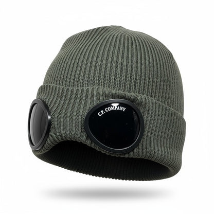 🫶 C.P. Company Goggle Beanie | Military Green Knit Hat