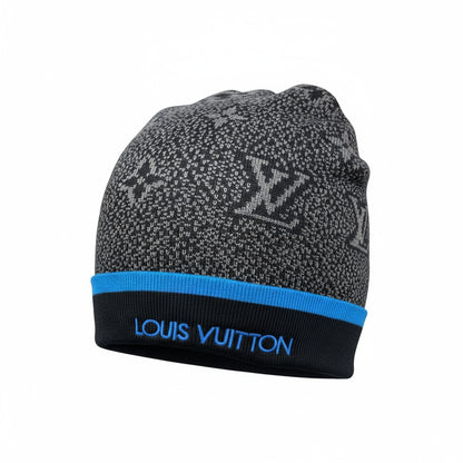 💙 Louis Vuitton Monogram Blue Trim Beanie | Luxury Knit Designer Hat