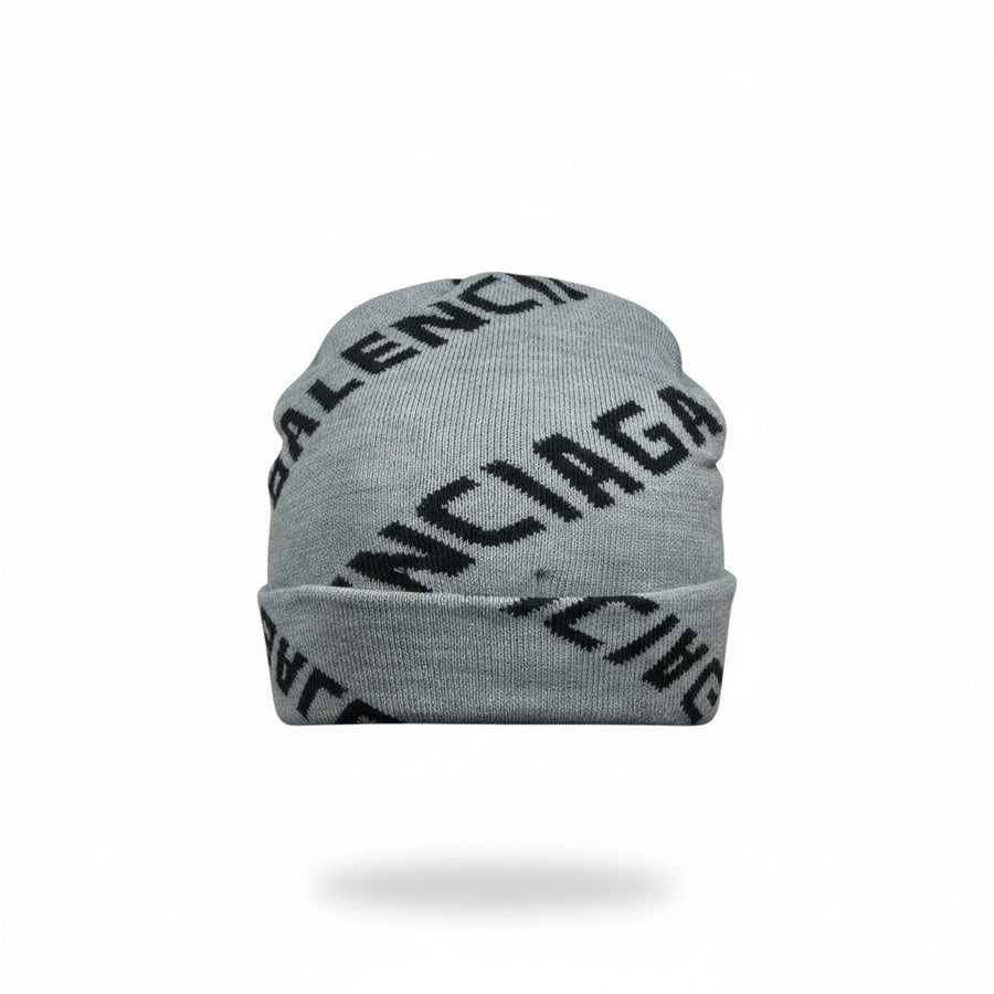 Balenciaga Logo Beanie — Grey