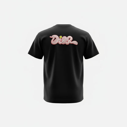 🐍 Dior Snake Script Tee – Black Edition with Embroidered Back Graphic 🔥🖤