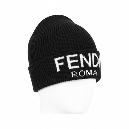 🖤 Fendi Roma Black Beanie | Luxury Knit Designer Winter Hat