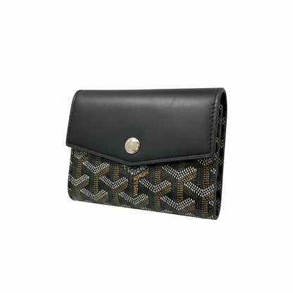 Goyard Black Snap Card Wallet – Classic Monogram Edition 🖤✨