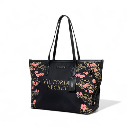 🖤 Victoria’s Secret Black Floral Luxe Tote 🖤