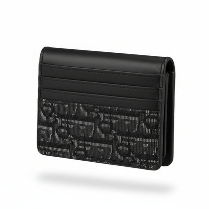 Dior Oblique Slim Card Holder – Black Monogram Luxury Wallet 🖤✨