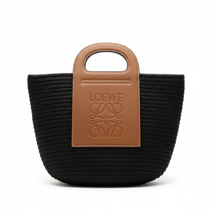 Loewe Logo Crochet Tote Bag – Elegant Summer Statement 🖤🤎👜