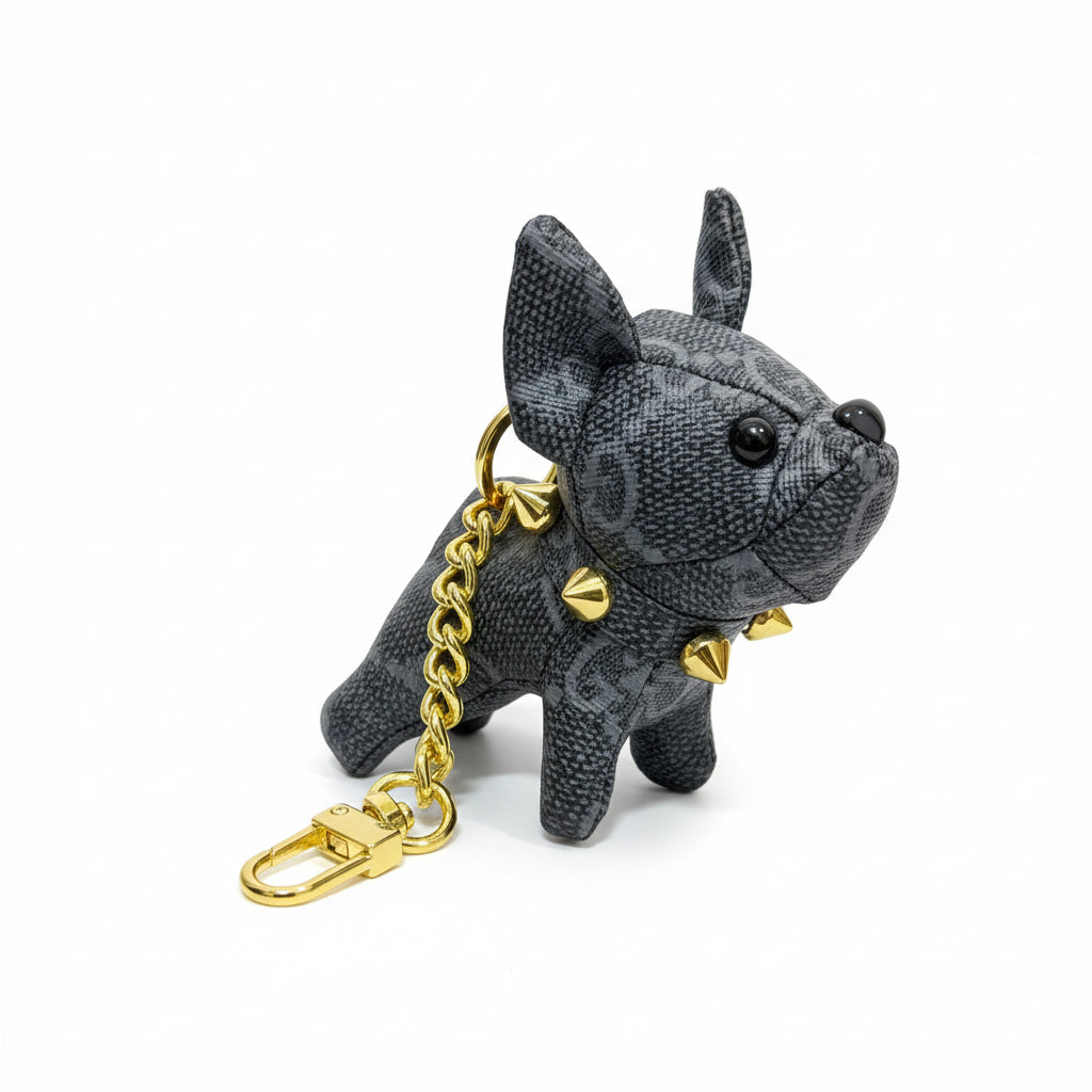 Gucci GG Puppy Charm Keychain 🐶✨ Gold-Tone Bag Accessory