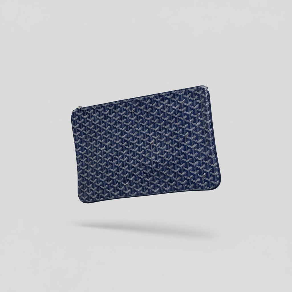 Goyard Blue Monogram Pouch 💙✨ | Luxury Unisex Clutch Bag