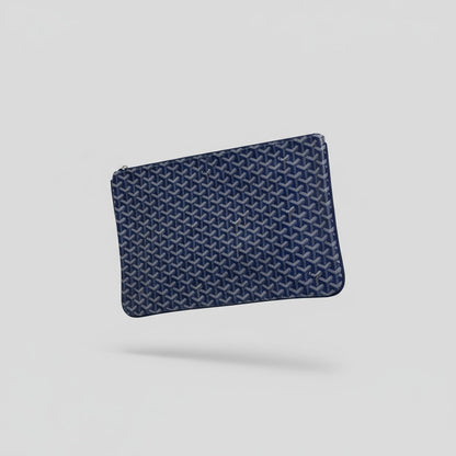 Goyard Blue Monogram Pouch 💙✨ | Luxury Unisex Clutch Bag