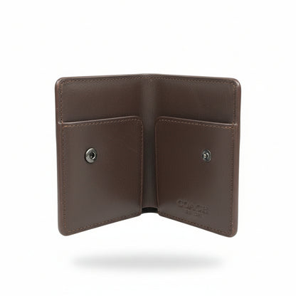 Coach Signature Black Card Holder 🖤✨ Slim Designer Wallet