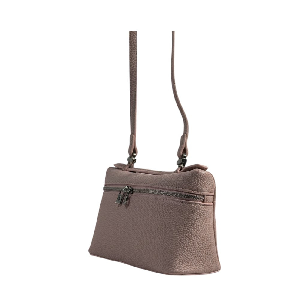 Loro Piana Taupe Leather Crossbody Bag 🤎✨ | Elegant Structured Shoulder Purse