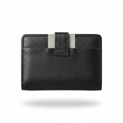 Louis Vuitton Lock Wallet 🔐🖤 Black Textured Leather Luxury Card Holder