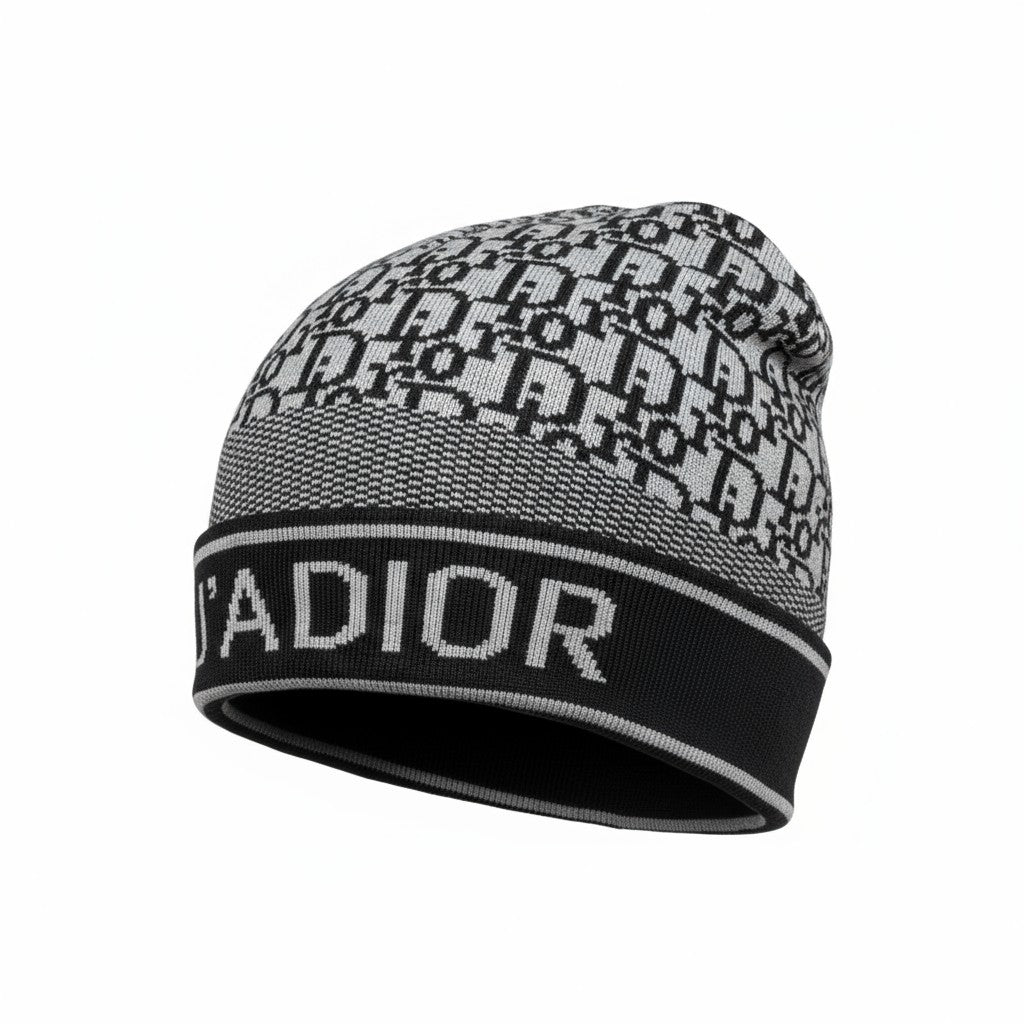 Dior “J’ADIOR” Monogram Beanie | Christian Dior Knit Logo Hat