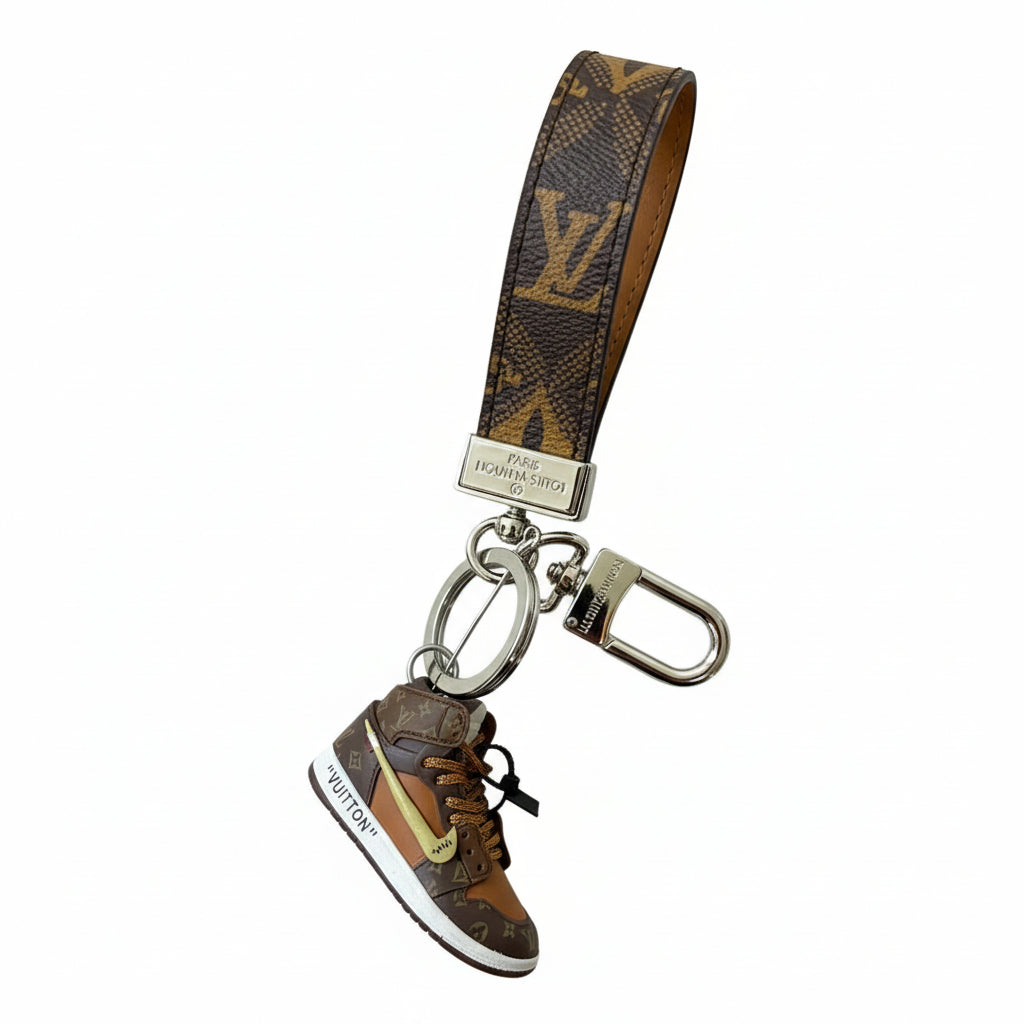 Louis Vuitton Monogram Sneaker Keychain – Iconic Luxury Bag Charm 🤎✨