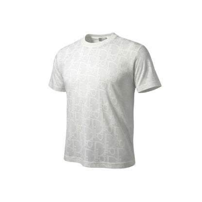 🤍 Dior All-Over Monogram Tee – Whiteout Luxury Elegance ✨
