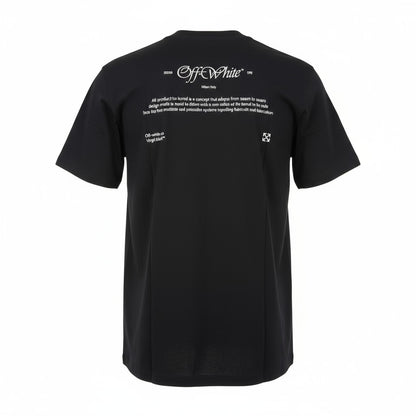 🎨 Off-White Baroque Art Graphic Tee – Black with Script Logo 🖤🖌️