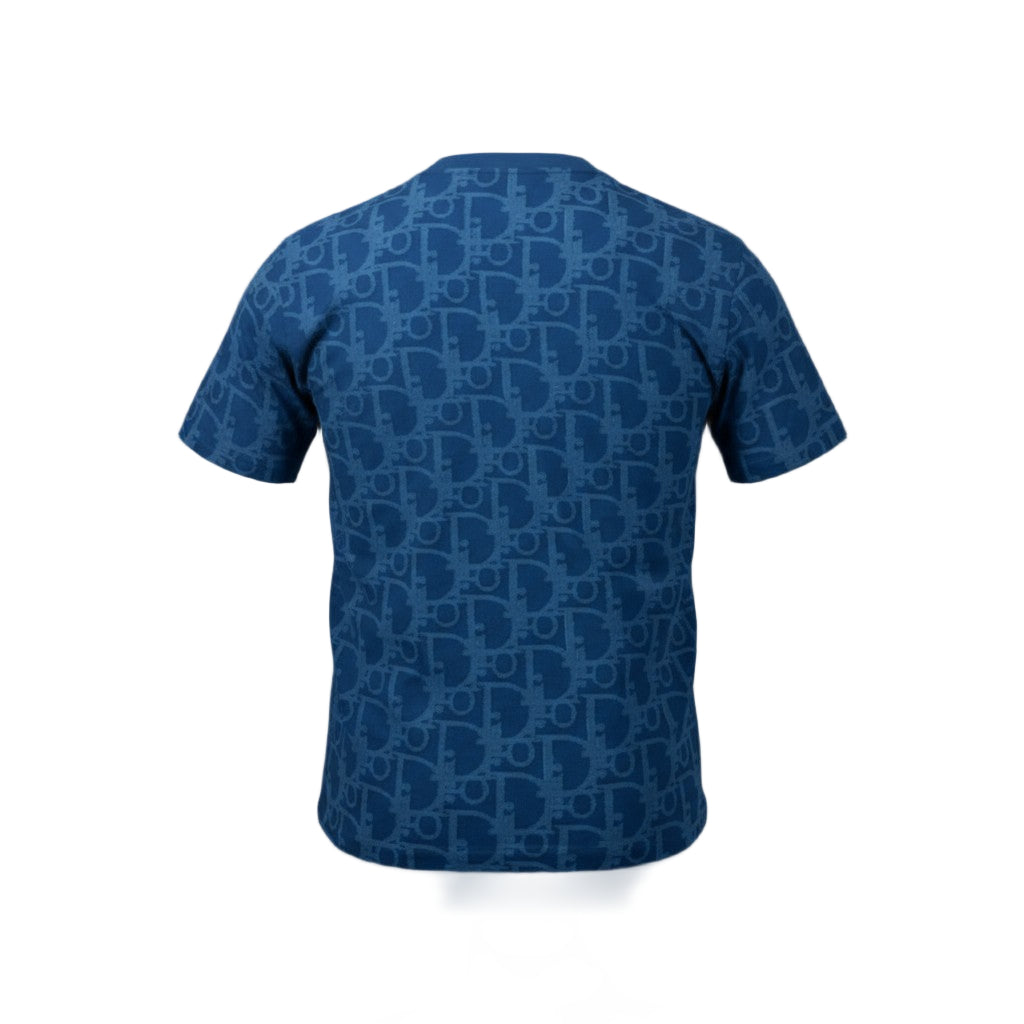 💎 Dior Oblique Monogram Tee – Navy Blue Elegance 🔵✨