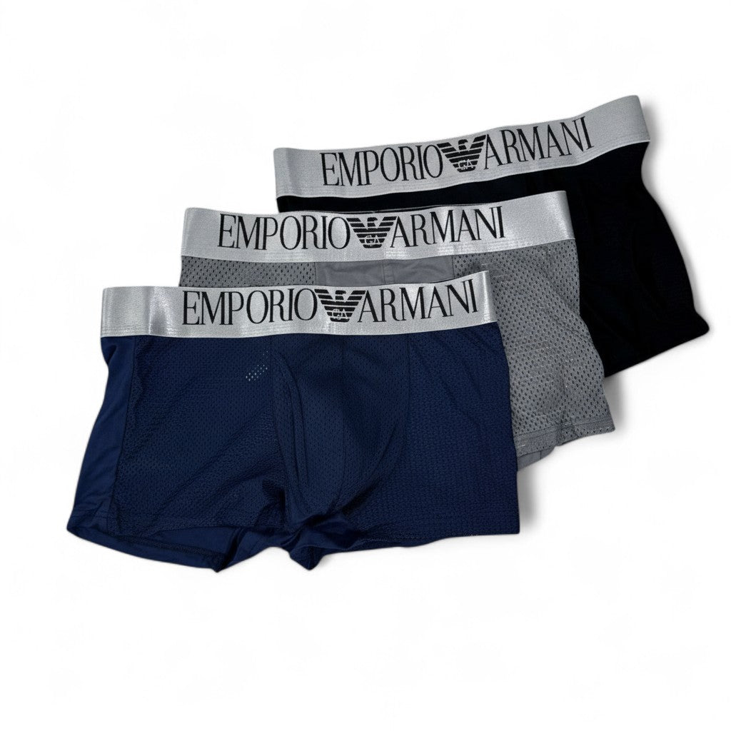 Emporio Armani Essential Boxer Set (3 Pieces) ⚡ | Premium Breathable Comfort