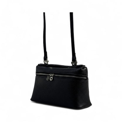 Loro Piana Black Leather Crossbody Bag 🖤✨ | Luxury Structured Shoulder Purse