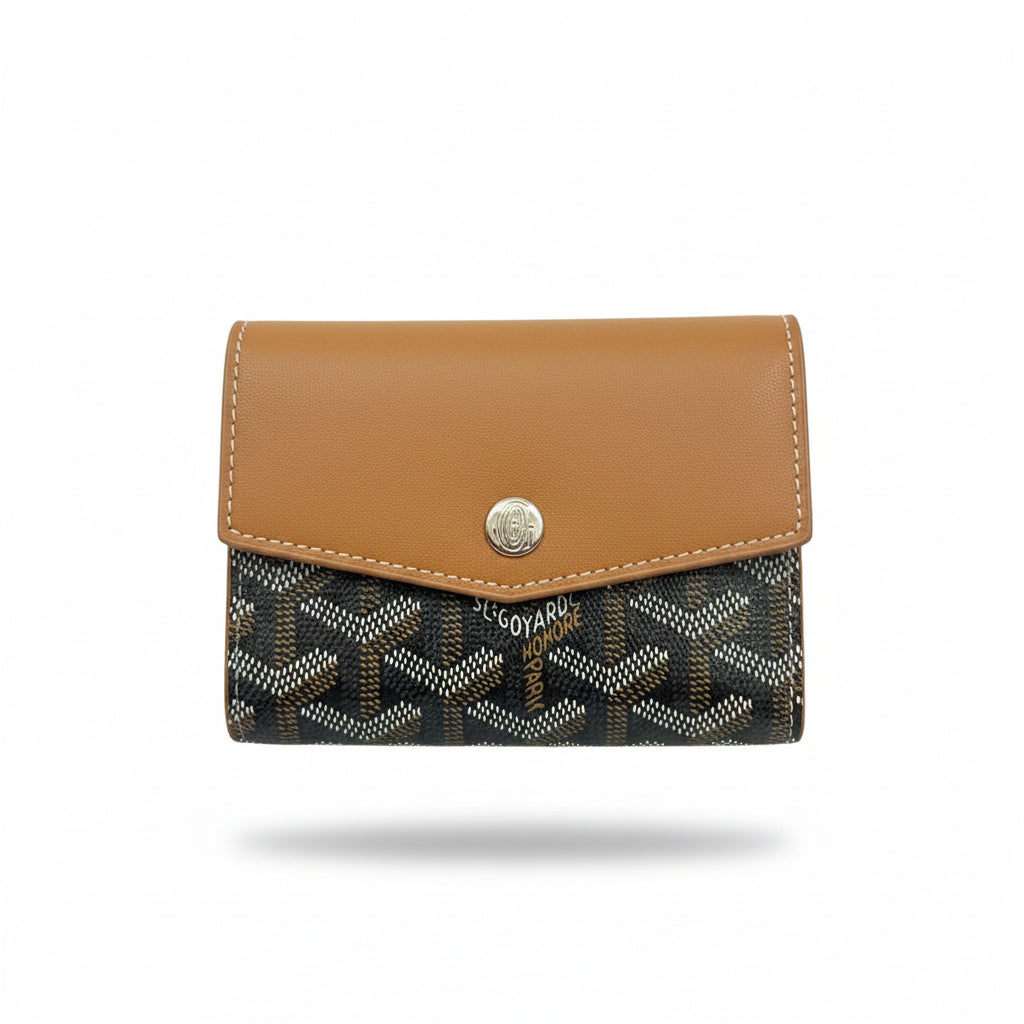 Goyard Tan Snap Card Wallet – Signature Monogram Edition 🤎✨