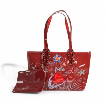 ❤️ Christian Louboutin-Inspired “Starburst” Patent Tote — Red Edition ❤️
