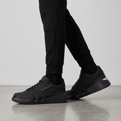 🖤 Giuseppe Zanotti Croc-Texture Luxury Sneakers 👟🔥 - MASTERPIECE