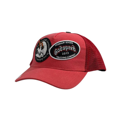 Godspeed Red Trucker Cap – Premium Patch Edition 🔴🧢 - MASTERPIECE