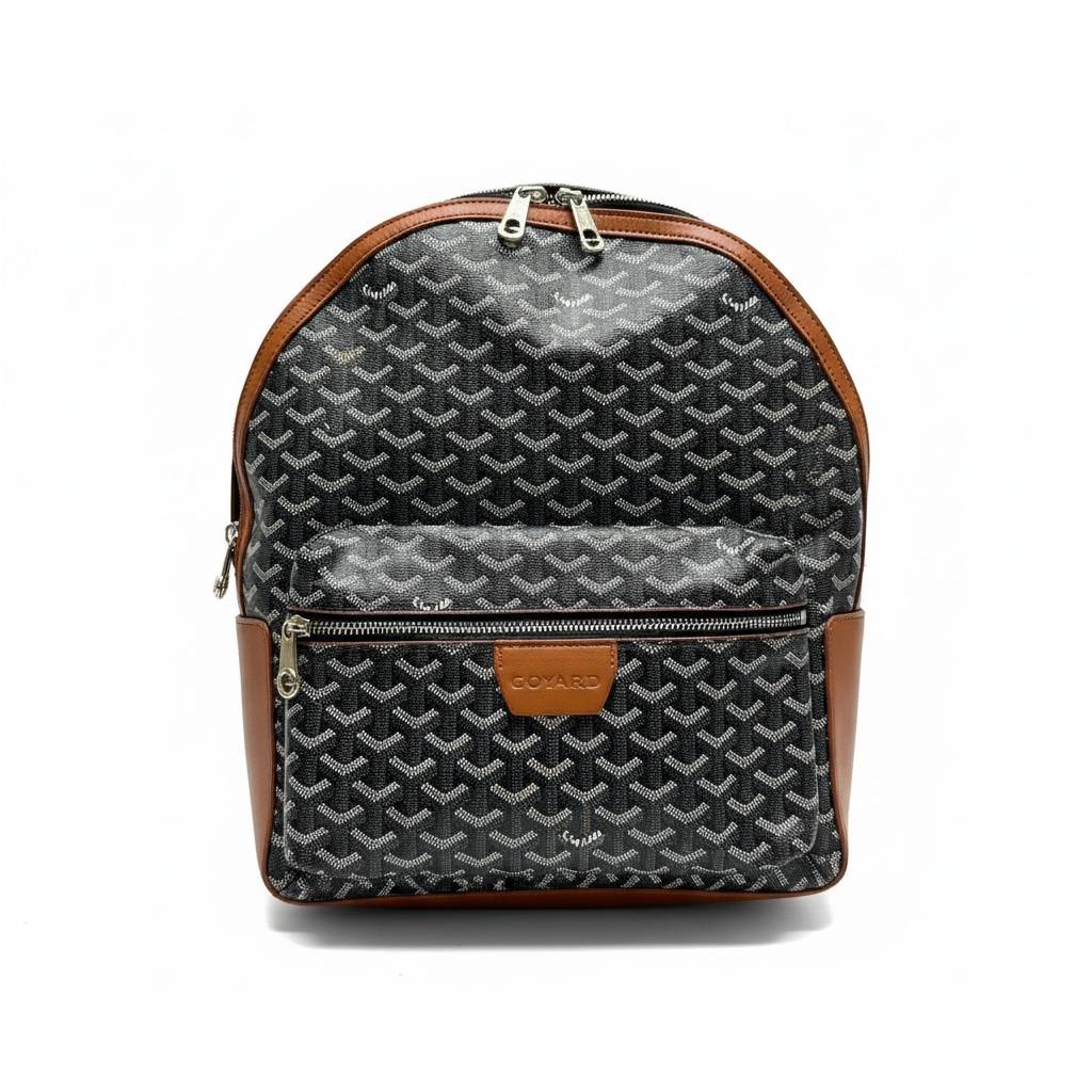 Goyard Black Monogram Backpack with Brown Trim 🎒🖤🤎 | Refined Luxury Essential ✨🔥 - MASTERPIECE