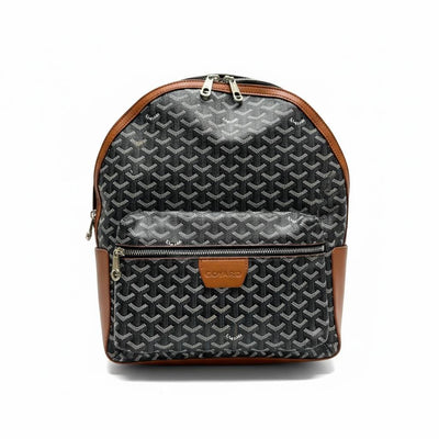 Goyard Black Monogram Backpack with Brown Trim 🎒🖤🤎 | Refined Luxury Essential ✨🔥 - MASTERPIECE