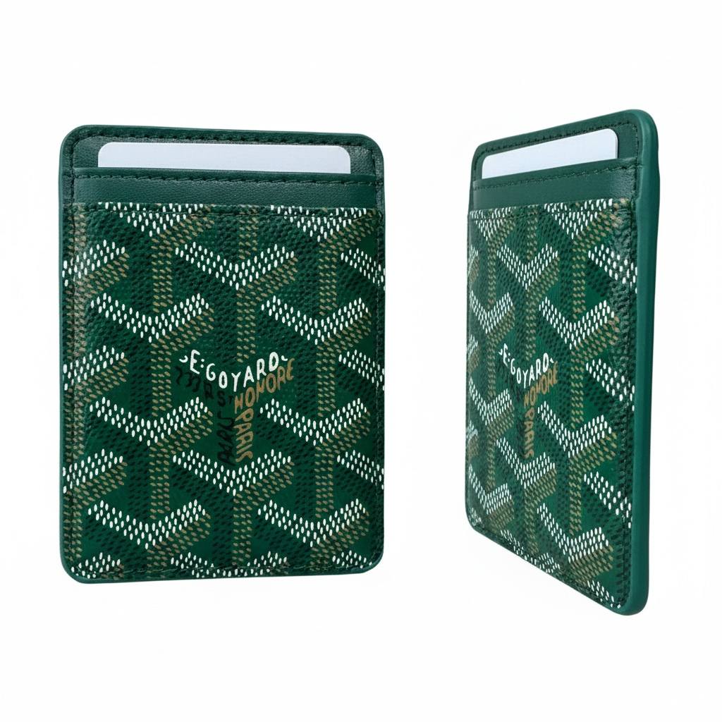 Goyard Green Card Holder – Luxury Slim Wallet Case 💚✨ - MASTERPIECE
