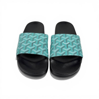 🟢✨ Goyard Pattern Slides – Mint Green Luxury Edition 💎🩴 - MASTERPIECE
