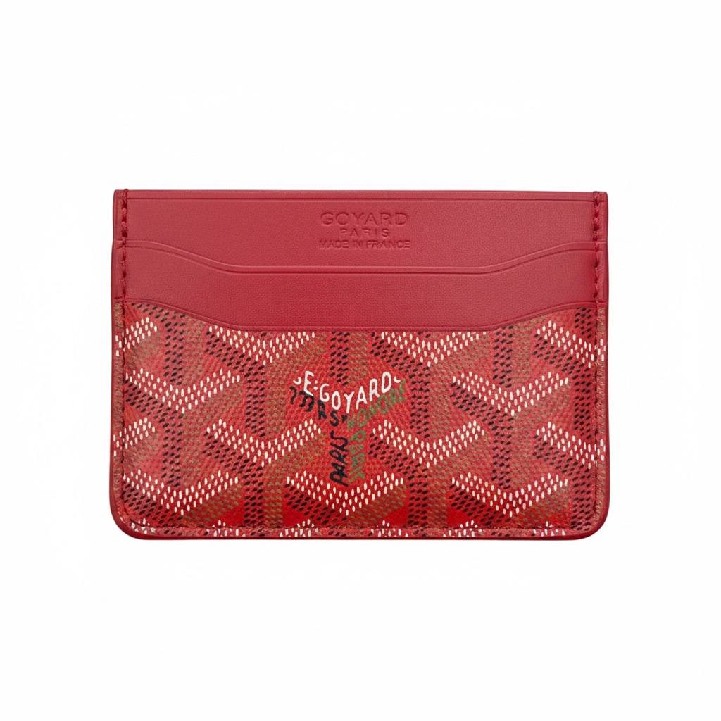 Goyard Red Card Holder – Bold Signature Luxury ❤️✨ - MASTERPIECE