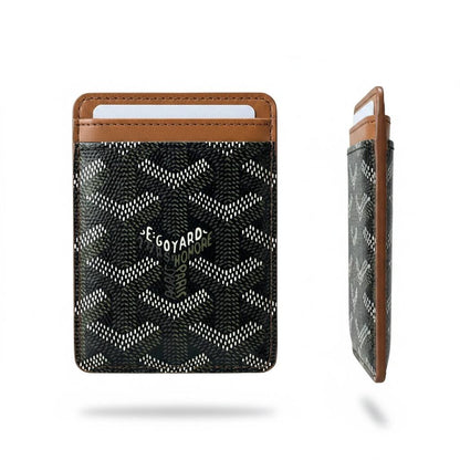 Goyard Slim Leather Phone Card Holder – Luxury Magnetic Stick - On Wallet 🖤📱✨ - MASTERPIECE