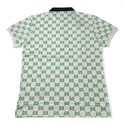 Gucci All-Over GG Monogram Polo — White & Green - MASTERPIECE