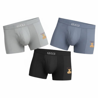 Gucci Bear Edition 3 - Pack Boxer Briefs 🐻 Luxury Breathable Men’s Underwear Set - MASTERPIECE