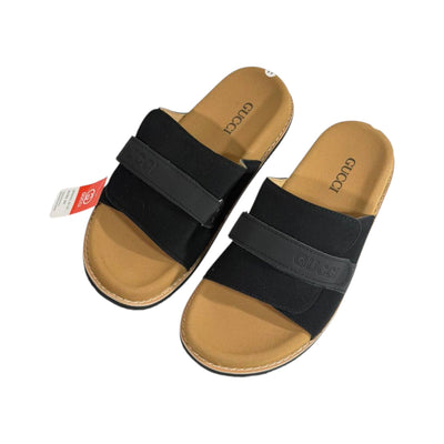 Gucci Black Comfort Slides – Premium Adjustable Summer Sandals 🖤👡 - MASTERPIECE