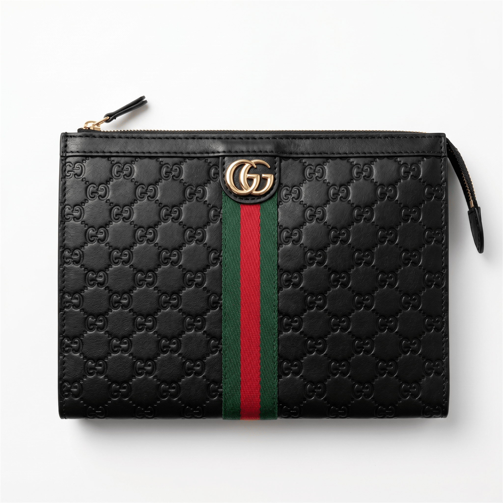 Gucci Black GG Web Stripe Clutch Bag 🖤✨ - MASTERPIECE
