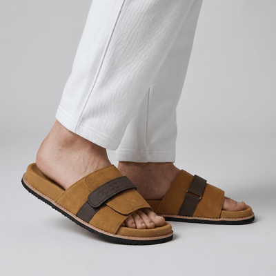 Gucci Camel Comfort Slides – Premium Adjustable Luxury Sandals 🤎👡 - MASTERPIECE