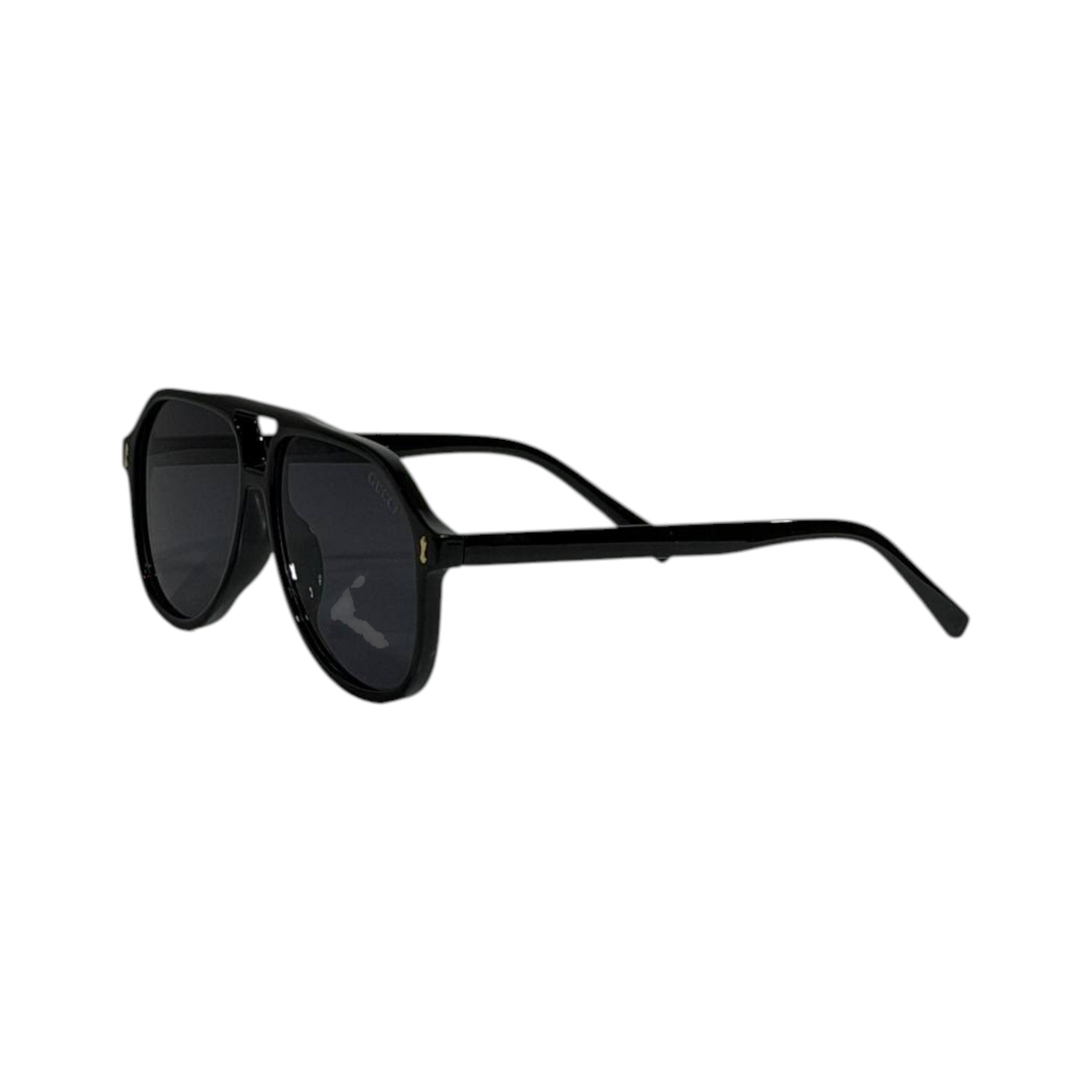 Gucci Classic Aviator Sunglasses – Glossy Black Frame 🕶️🖤 - MASTERPIECE