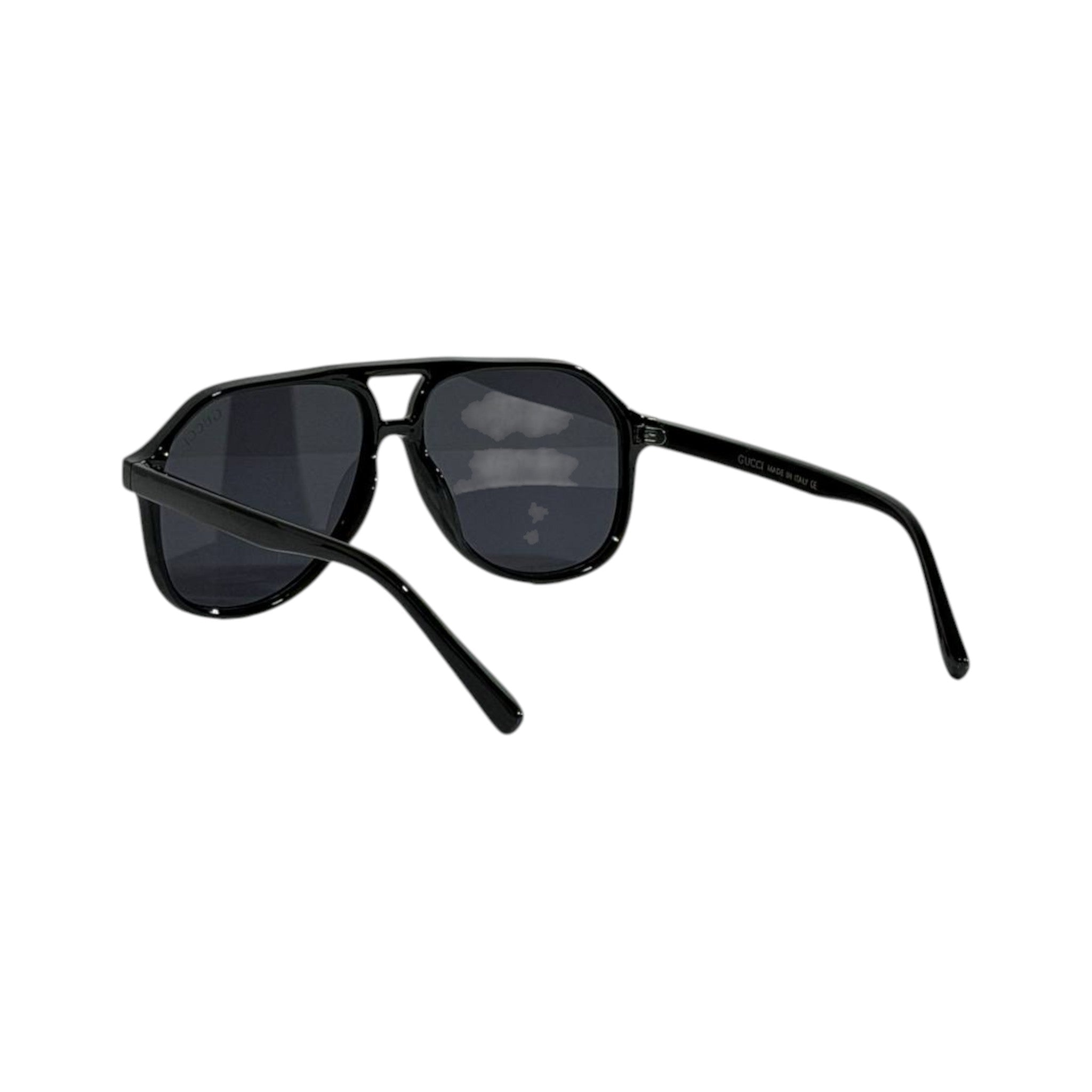 Gucci Classic Aviator Sunglasses – Glossy Black Frame 🕶️🖤 - MASTERPIECE