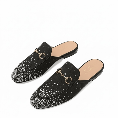 GUCCI Crystal Horsebit Mules 🖤✨ | Glam Statement Luxury - MASTERPIECE