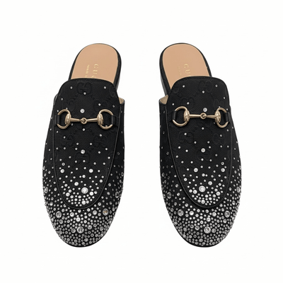 GUCCI Crystal Horsebit Mules 🖤✨ | Glam Statement Luxury - MASTERPIECE