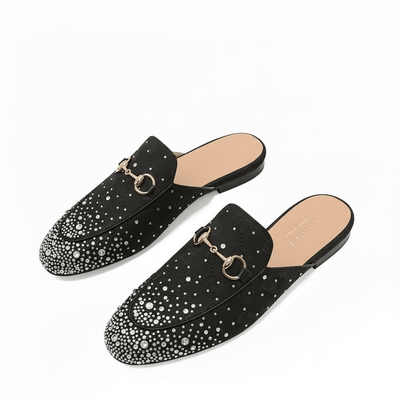 GUCCI Crystal Horsebit Mules 🖤✨ | Glam Statement Luxury - MASTERPIECE