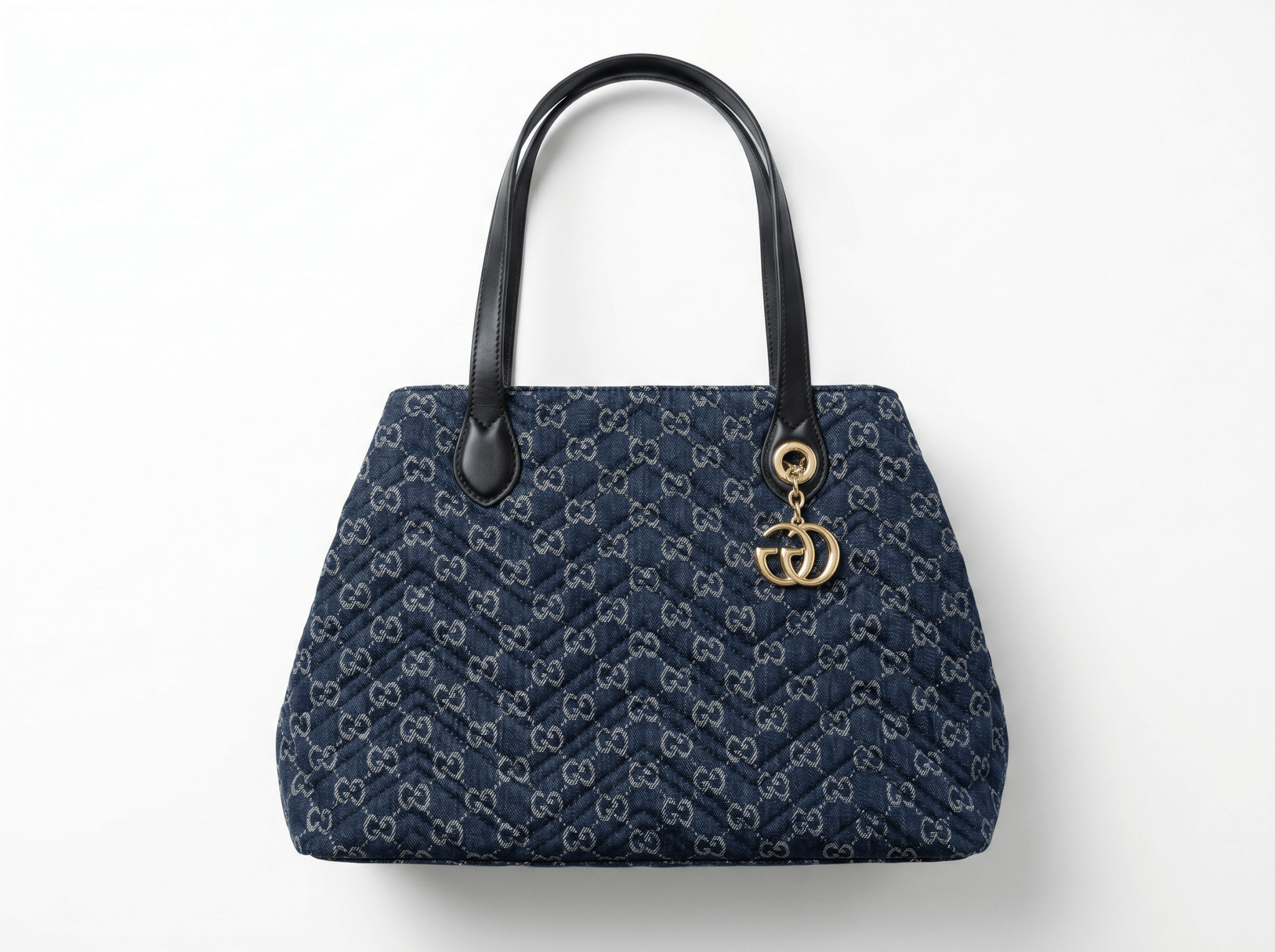 Gucci Denim Quilted Shoulder Tote Bag 💙✨ - MASTERPIECE