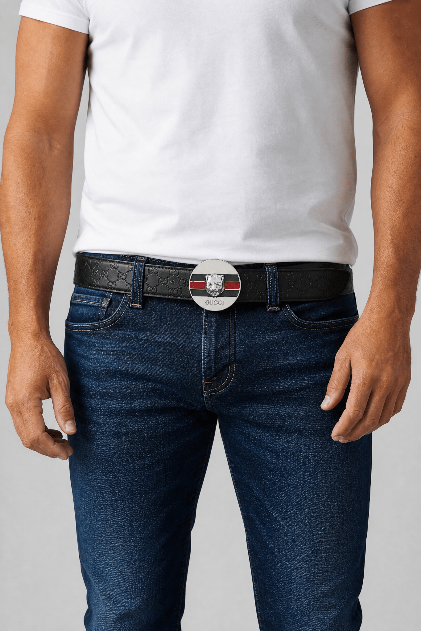 🖤 Gucci GG Belt Tiger Head Buckle -Iconic Statement ✨120cm - MASTERPIECE